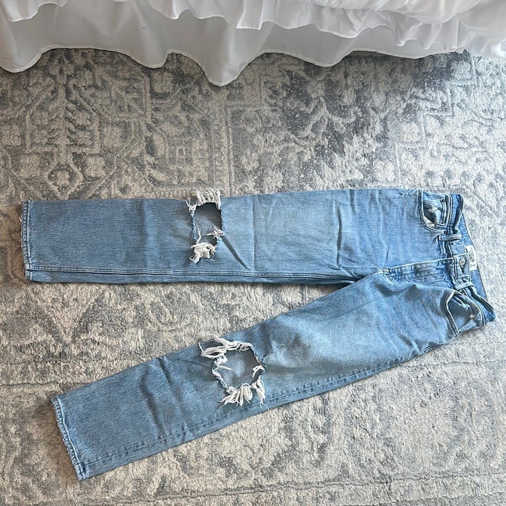 Abercrombie & Fitch Blue Straight Leg Jeans